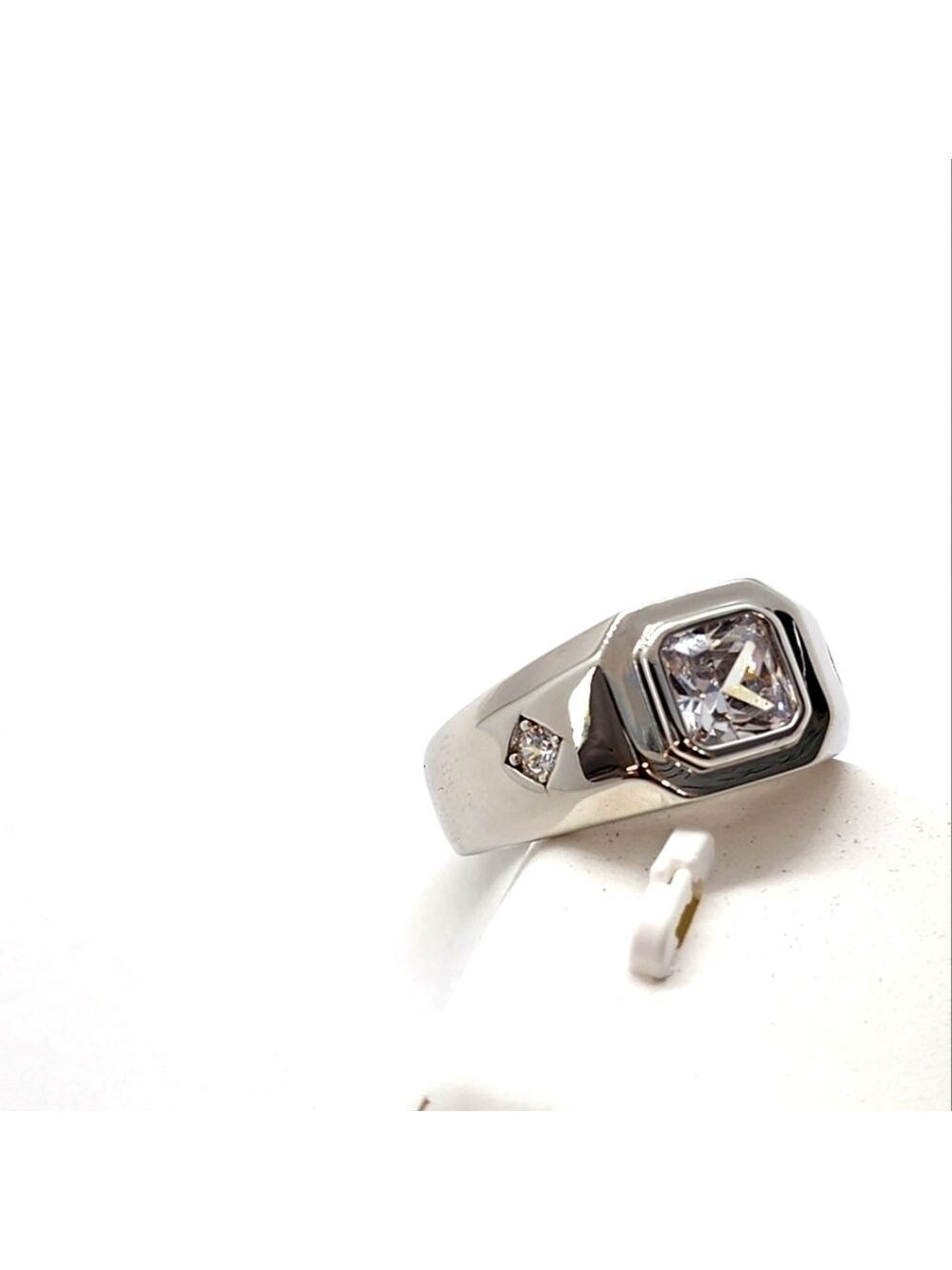Brand New Sterling Silver 925 Square Gemstone Ring